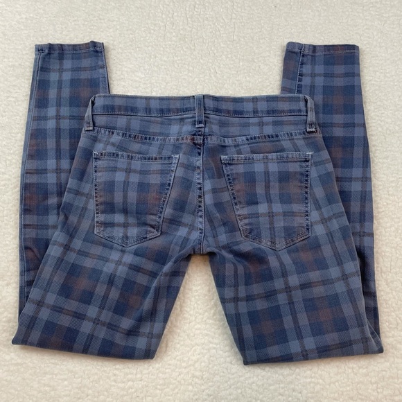 CURRENT/ELLIOTT • The Stiletto Lake Plaid Low-Rise Skinny Jeans - Picture 5 of 14